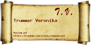Trummer Veronika névjegykártya
